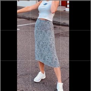 Brandy Melville blue leopard midi skirt size xs/s